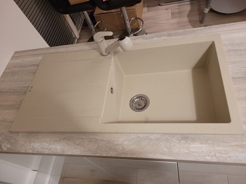 After – modern kitchen sink installation