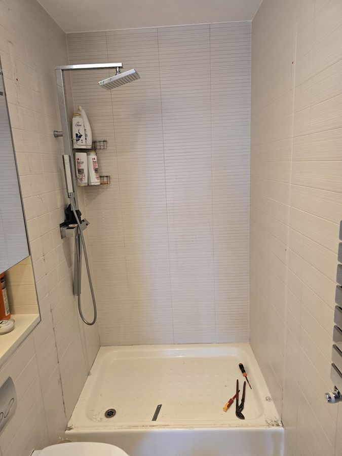 Before – open shower tray